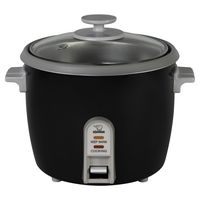 Zojirushi - 6 Cup Rice Cooker/Steamer - Black - Large Front