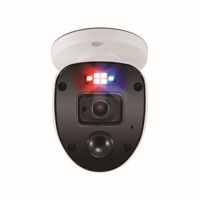 Swann - 1080p SwannForce™ Camera w/ Police Style Flashing Lights & Color Night Vision - White - Large Front
