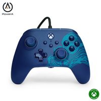 PowerA - Advantage Wired Controller for Xbox Series X|S, Xbox One, Windows - Blue Wave - Large Front