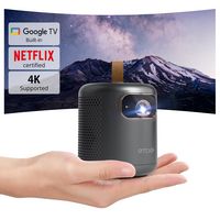 ETOE - Dolphin DLP Projector, 1080P 500 ANSI Lumens, Google TV with Licensed Netflix, Dolby Atmos... - Large Front