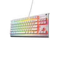 SteelSeries - Apex 3 TKL Wired Membrane Whisper Quiet Switch Gaming Keyboard 8 zone RGB Backlight... - Large Front