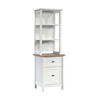 Sauder - Cottage Road  Storage Tower Cabinet w/File Drawers - White - Large Front