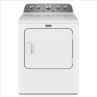 Maytag - 7.0 Cu. Ft. Electric Dryer with Extra Power Button - White - Large Front