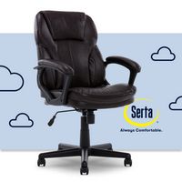 Serta - Mitchell Manager Office Chair - Chestnut Brown - Large Front