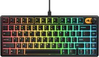 Glorious - GMBK 75% Wired Membrane Gaming Keyboard with Swappable MX-Compatible Keycaps - Black - Large Front