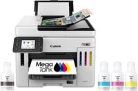 Canon - Megatank GX7120 Wireless All-In-One SuperTank Inkjet Printer with Fax - White - Large Front