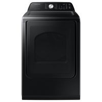 Samsung - Open Box 7.4 Cu. Ft. Smart Gas Dryer with Sensor Dry - Black - Large Front