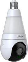 Lorex - 2K Wi-Fi Smart Lightbulb Camera - White - Large Front