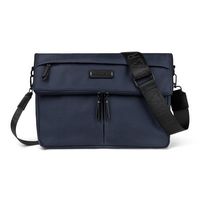 Bugatti - Reborn Collection - Convertible Crossbody to a Waist Bag- RPET Polyester - Navy - Large Front