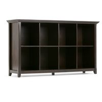 Simpli Home - Amherst 8 Cube Storage Sofa Table - Hickory Brown - Large Front