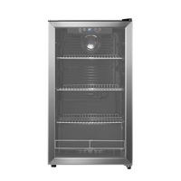 Insignia™ - 115-Can Beverage Cooler - Stainless Steel - Large Front