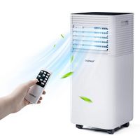 Costway 6000 BTU Portable Air Conditioner Cools up to 350 sq.ft 3-in-1 Air Cooler w/Dehumidifier ... - Large Front
