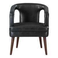 OSP Home Furnishings - Mason Accent Reception Chair - Black - Large Front