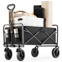 Bestier - CollapsibleWagon Cart ,330 lbs Quantity Portable Utility Wagon with Adjustable Handbar ... - Large Front