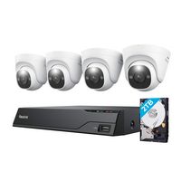 Reolink - 8-Channel, 4 - Dome Camera Indoor/Outdoor 4K+ 12MP PoE 2TB NVR Security Surveillance Sy... - Large Front