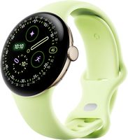 Google - Pixel Watch 4 (41mm) - LTE - Champagne Gold Case - Lemongrass Band - (2025) - Large Front