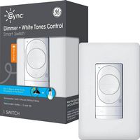 Cync - Smart Dimmer + Tones Control Switch, Wire-Free, Bluetooth - White - Large Front