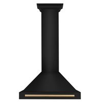 ZLINE - 30 inches - Convertible & Externally Vented - Wall Range Hood - Black stainless steel - Large Front