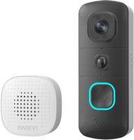 Swann - EVO HD Wi-Fi Video Doorbell: Wired or wire-free, motion detection, night vision, 2-way ta... - Large Front