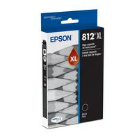 Epson - T812 XL High Yield Ink Cartridge - Black - Large Front