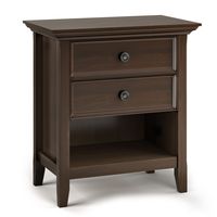 Simpli Home - Amherst Bedside Table - Natural Aged Brown - Large Front