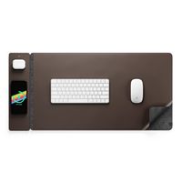 JOURNEY - ALTI Wireless Charging Desk Mat - Dark Brown - Large Front