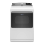 Maytag - 7.4 Cu. Ft. Smart Gas Dryer with Steam and Extra Power Button - White - Large Front