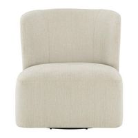 OSP Home Furnishings - Lucia Swivel Chair - Linen - Large Front