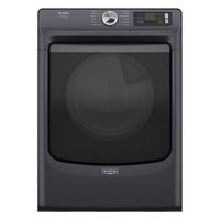Maytag - 7.4 Cu. Ft. Smart Electric Dryer with Steam and Pet Pro System - Midnight Steel - Large Front