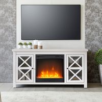 Camden&Wells - Portland Crystal Fireplace TV Stand for Most TVs up to 55