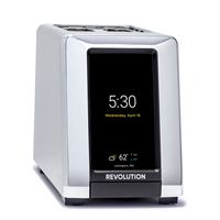 Revolution Cooking - InstaGLO R180 Connect Smart Digital Touchscreen Toaster - Stainless Steel - Large Front