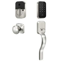 Yale - Assure Lock 2 Touch Keypad with Wi-Fi and Ridgefield Handleset - Satin Nickel - Large Front