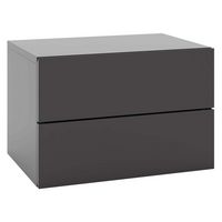 Costway 1 PCS Floating Nightstand with Drawer Storage Modern Floating Bedroom Shelf - Gray - Large Front