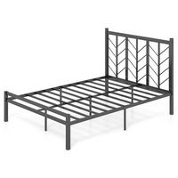 Costway Full Size Platform Bed with Headboard 11.5