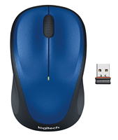 Logitech - M317 Wireless Optical Mouse - Wireless - Blue - Large Front