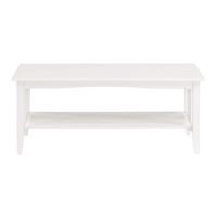 OSP Home Furnishings - Sierra Coffee Table - White Finish - Large Front