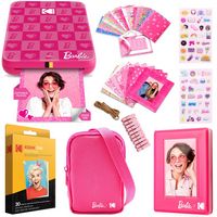 Kodak - x Barbie Step Slim AMZRODBP1K2 Instant Photo Printer, Styled Barbie Case, Paper & More - ... - Large Front