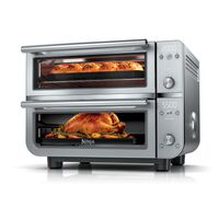 Ninja - Double Oven Pro Smart XL Countertop Oven & Air Fryer - Stainless Steel - Large Front
