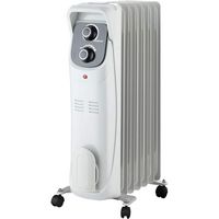 Lifesmart - 1500W Oil Filled Radiator - White - Large Front