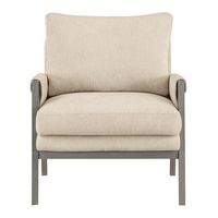 OSP Home Furnishings - Amari Wood Frame Armchair - Linen - Large Front