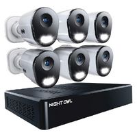 Night Owl - 8 Channel 6K (12MP) NVR with 6 (4K) Cameras and 2TB Storage, Expandable up to 4 Addit... - Large Front