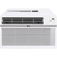 LG - 350 Sq. Ft. 8,000 BTU Window Air Conditioner with Remote - White - Large Front