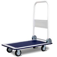 Costway - 330lbs Platform Cart Dolly Foldable - Blue - Large Front