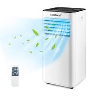 Costway Portable Air Conditioner Cools up to 300 sq.ft 6000 BTU (10000 BTU ASHRAE) Evaporative Ai... - Large Front