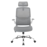 OSP Home Furnishings - Mesh Back Manager’s Chair with Flip Arms and 2-Way Adjustable Headrest - G... - Large Front
