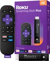 Roku - Streaming Stick Plus 2025 - 4K & HDR Streaming Device for TV with Voice Remote - Black - Large Front