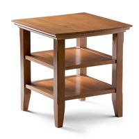 Simpli Home - Acadian End Table - Light Golden Brown - Large Front