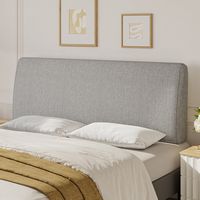 Pinmoco - King Size Adjustable Ergonomic Upholstered Foam Headboard - Gray - Gray - Large Front