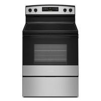 Amana - 4.8 Cu. Ft. Freestanding Electric Range - Stainless Steel - Large Front