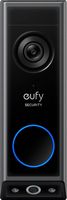 eufy - Smart Wi-Fi E340 2K Wired and Battery Operated Video Doorbell with Dual Cameras - Black - Large Front